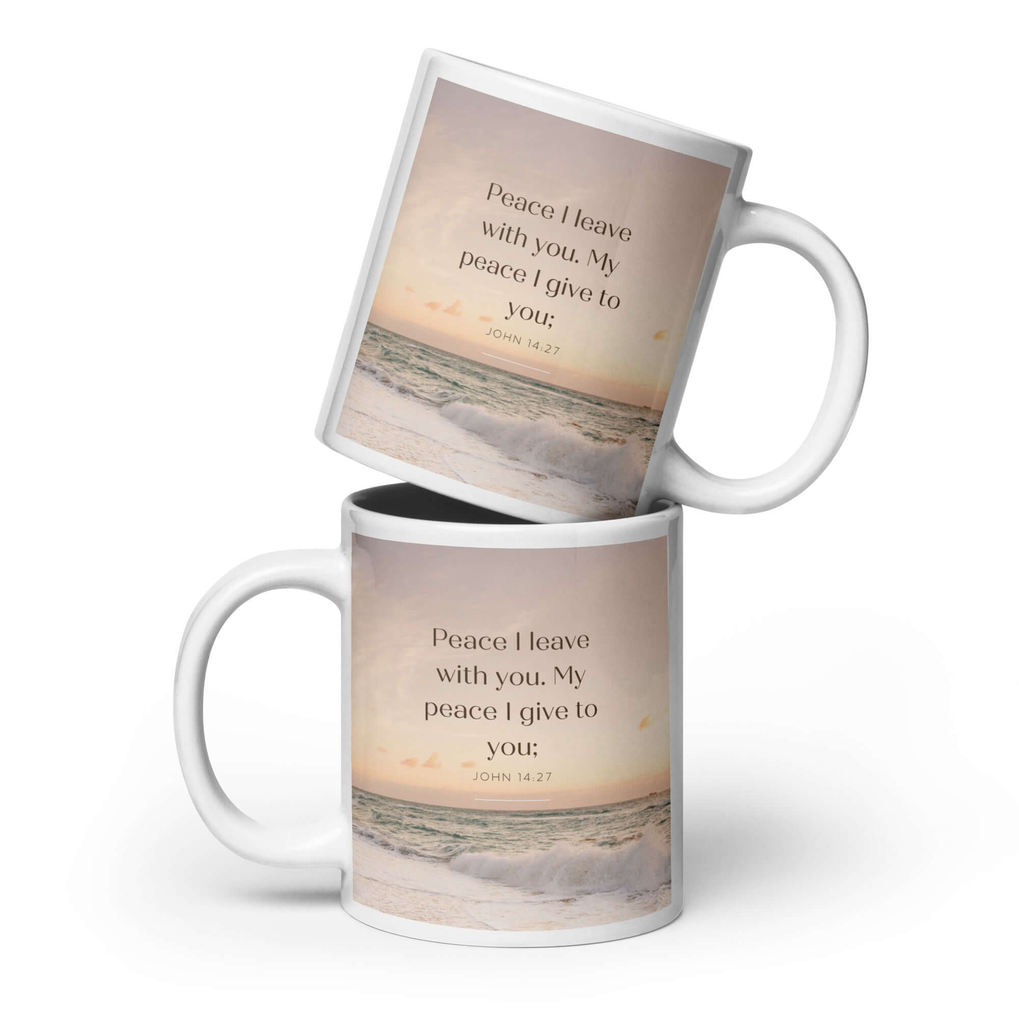 John 14:27 Bible Verse, not as the White Glossy Mug 20 oz