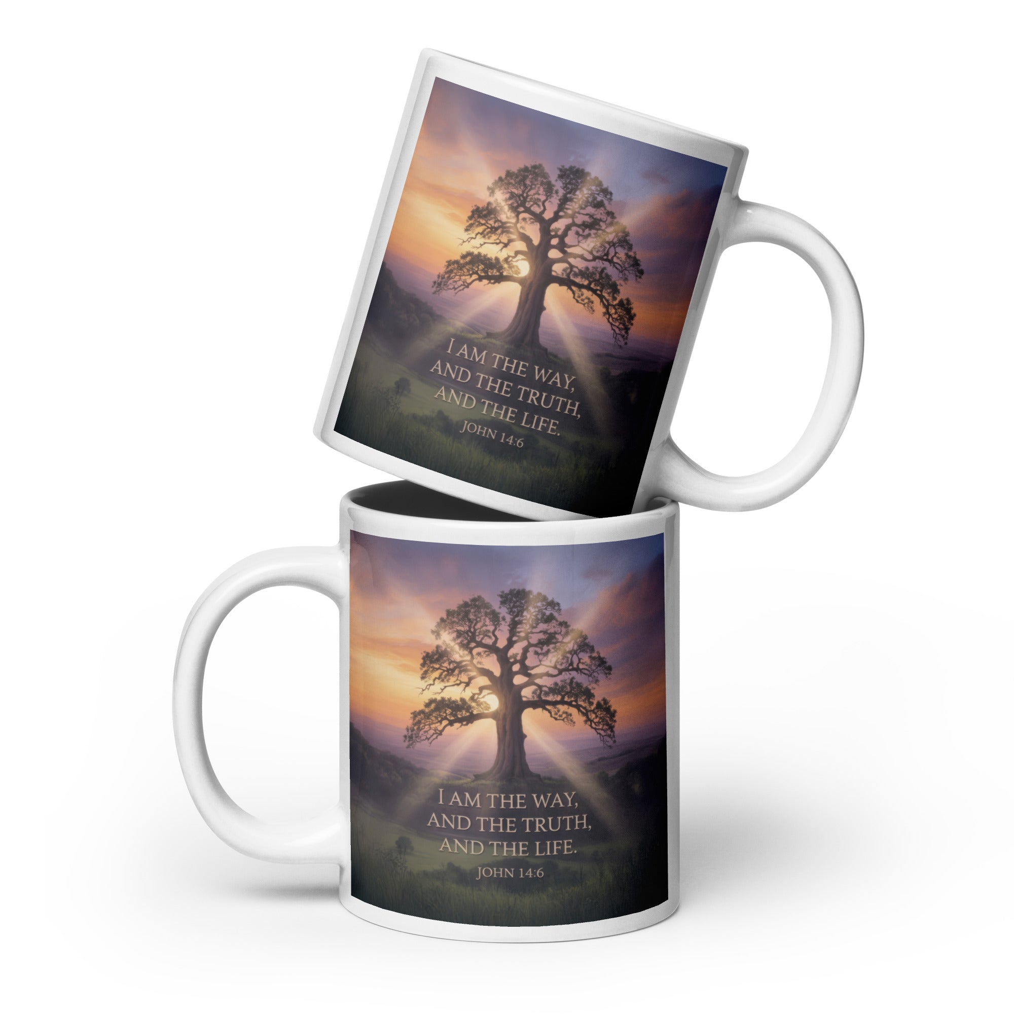 John 14:6 Bible Verse Jesus said White Glossy Mug 20 oz