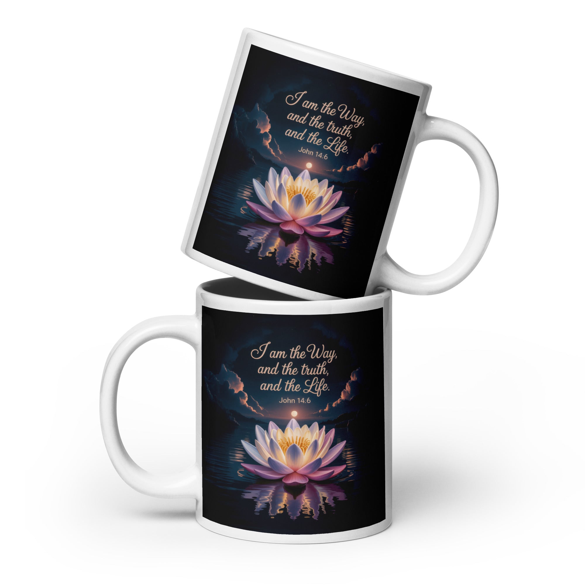 John 14:6 Bible Verse The Way White Glossy Mug 20 oz