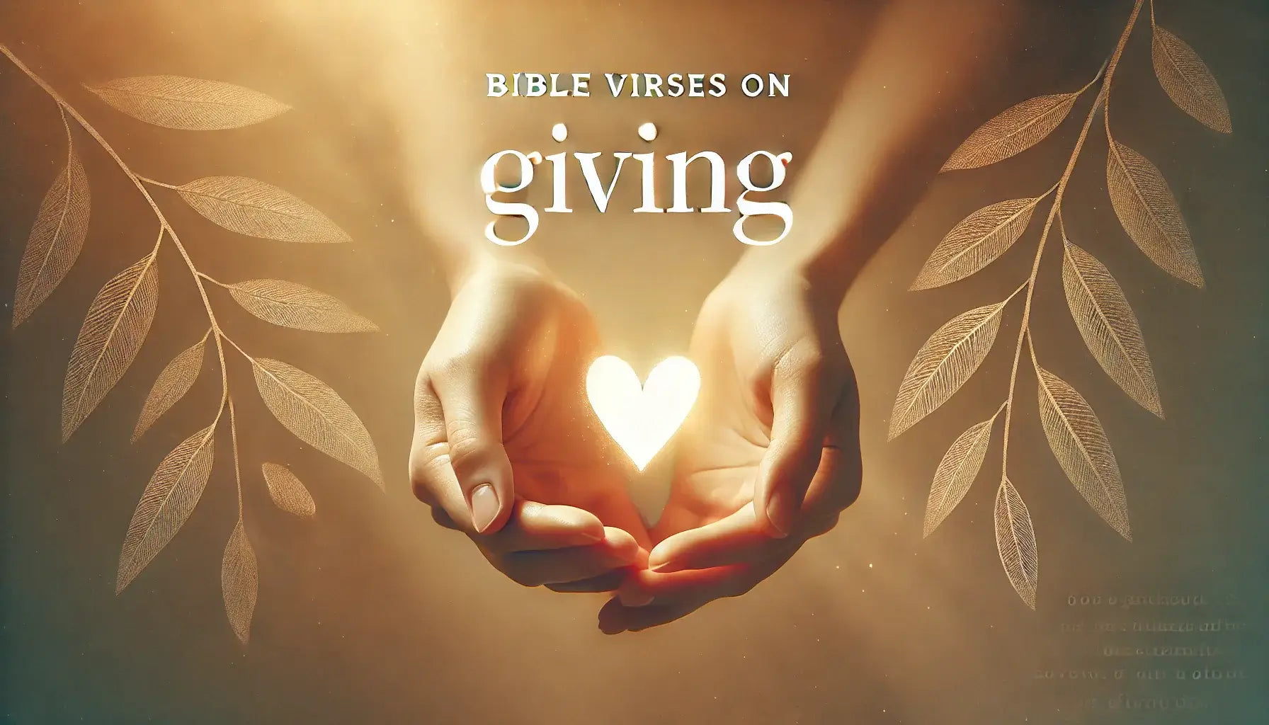 Bible Verses About Giving: Understanding Generosity in the Bible