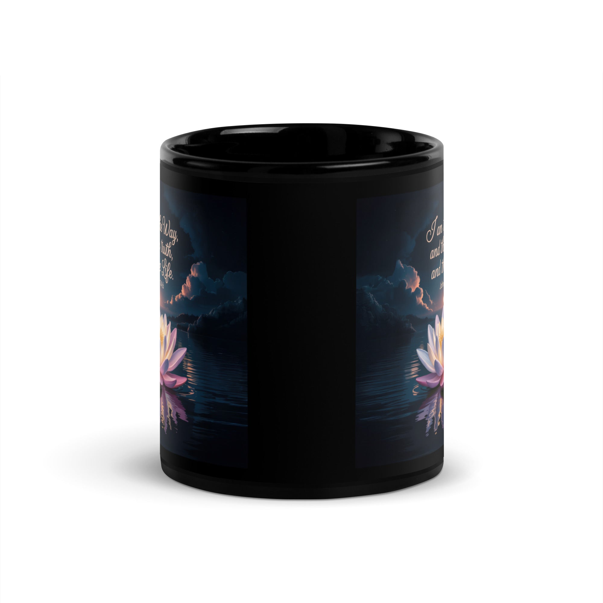 John 14:6 Bible Verse The Way Black Glossy Mug