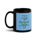 1 John 4:14 - Bible Verse, sent the Son Black Glossy Mug