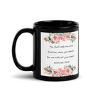 Jeremiah 29:13 - Bible Verse, seek me Black Glossy Mug