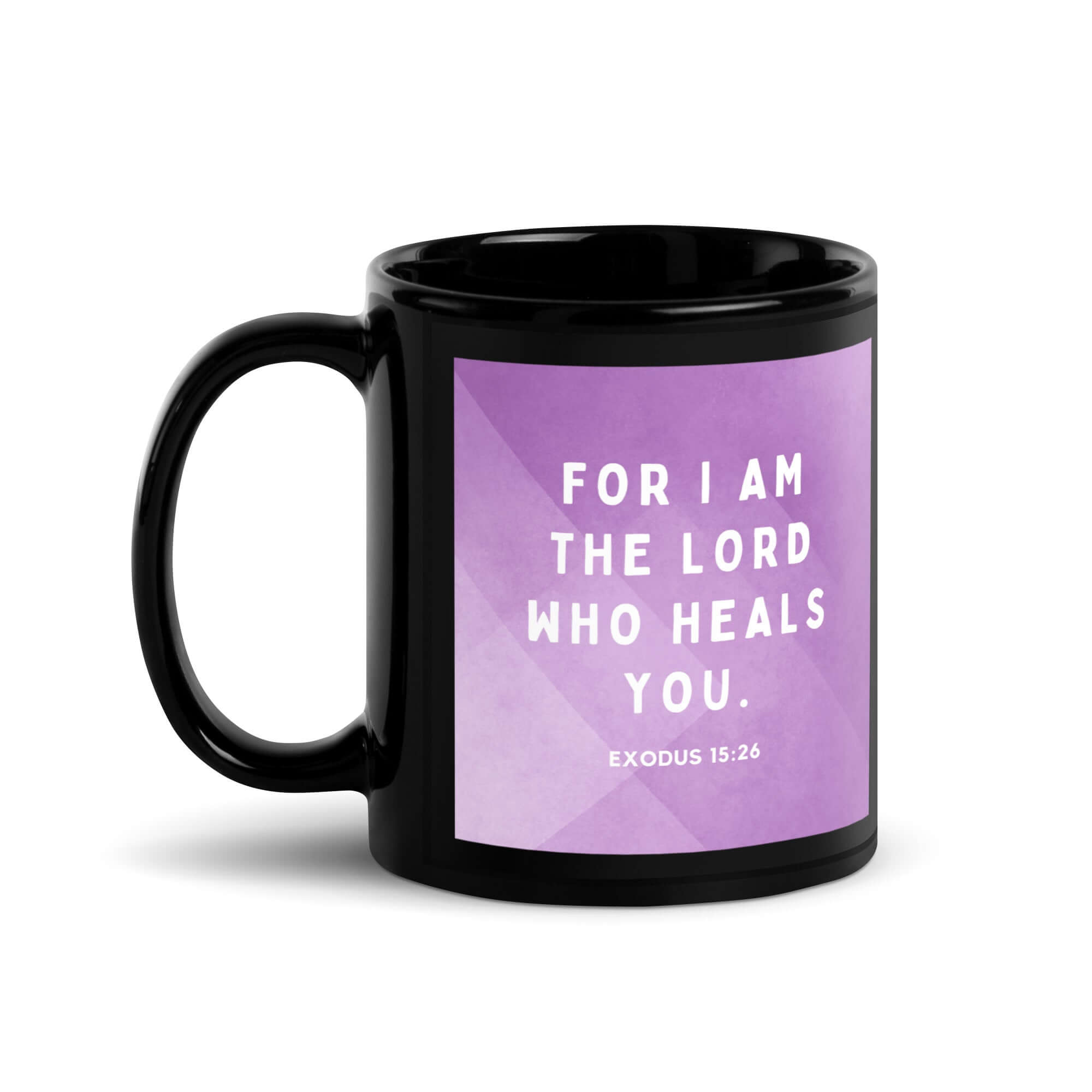 Exodus 15:26 Bible Verse, in his eyes Black Glossy Mug