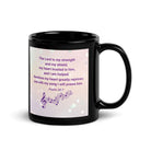 Psalm 28:7 - Bible Verse, I will praise Him Black Glossy Mug