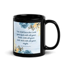 Deuteronomy 6:5 Bible Verse, You shall love Black Glossy Mug