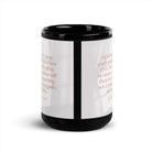 Revelation 21:4 Bible Verse, He will wipe Black Glossy Mug