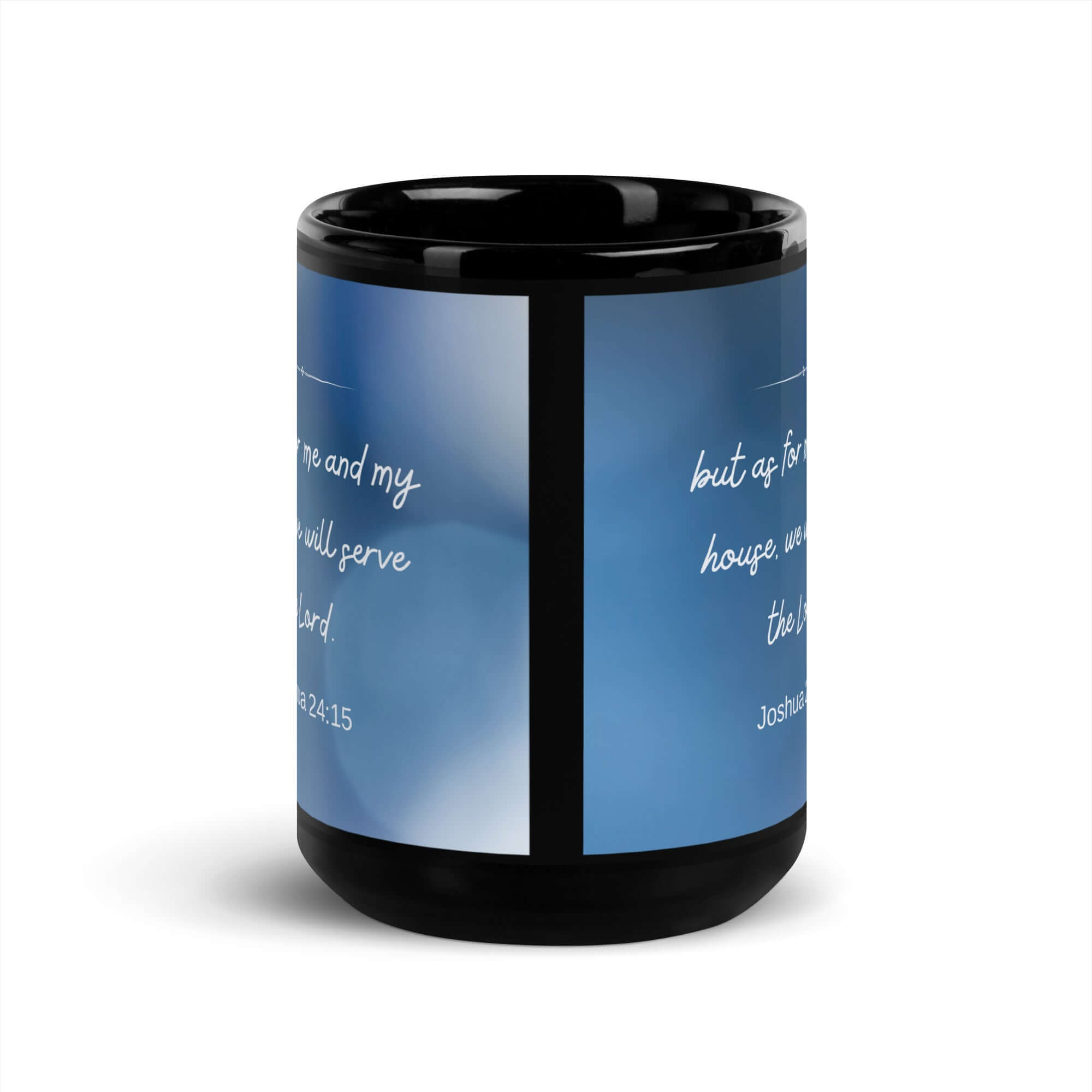 Joshua 24:15 Bible Verse, choose today Black Glossy Mug