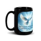 John 14:26 - Bible Verse, Holy Spirit Dove Black Mug