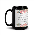 Jeremiah 29:13 - Bible Verse, seek me Black Glossy Mug