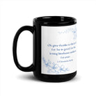 1 Chronicles 16:34 Bible Verse, to the Lord Black Glossy Mug