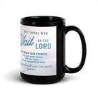 Isaiah 40:31 - Bible Verse, Wings like Eagles Black Mug