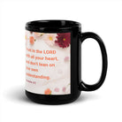 Prov 3:5 - Bible Verse, Trust in the LORD Black Glossy Mug