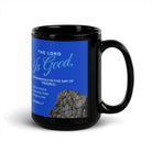 Nahum 1:7 - Bible Verse, The LORD is a stronghold Black Glossy Mug