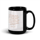 Revelation 21:4 Bible Verse, He will wipe Black Glossy Mug