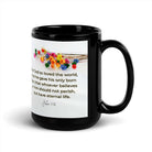 John 3:16 Bible Verse, He gave His Son Black Glossy Mug