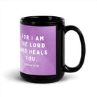 Exodus 15:26 Bible Verse, in his eyes Black Glossy Mug