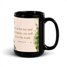 Joshua 24:15 Bible Verse, your fathers Black Glossy Mug