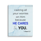 1 Pet 5:7 - Bible Verse, casting all your worries on Him Canvas