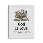 1 John 4:8 - Bible Verse, God is Love Canvas