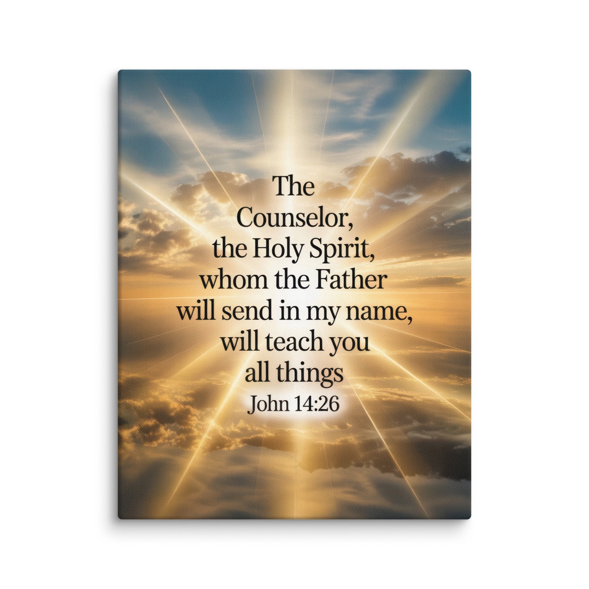 John 14:26 Bible Verse will send Canvas 11″×14″