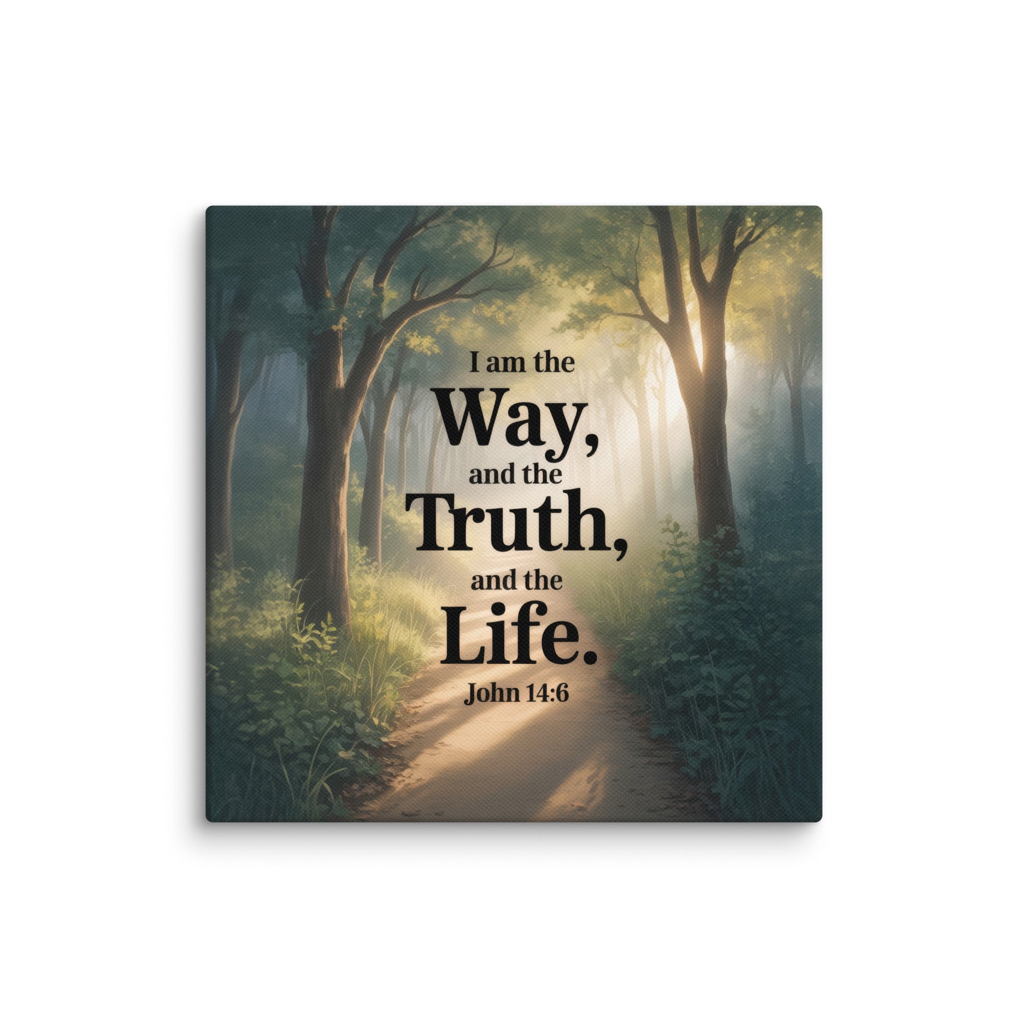John 14:6 Bible Verse The Life Canvas 12″×12″