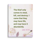 John 10:10 - Bible Verse, Abundant Life Canvas