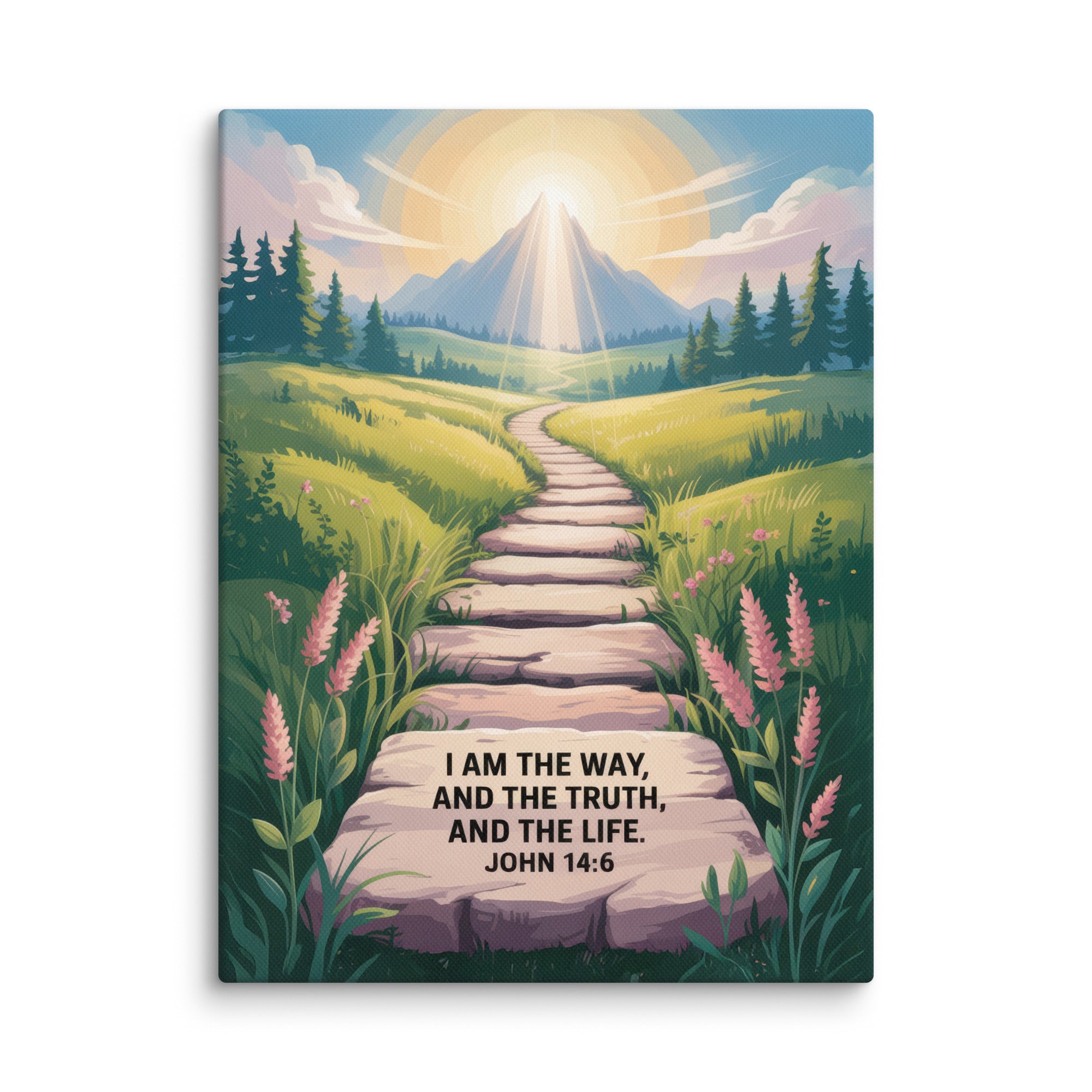 John 14:6 Bible Verse The Truth Canvas 12″×16″