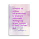 Phil 4:6 - Bible Verse, Prayer and Petition Canvas