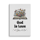 1 John 4:8 - Bible Verse, God is Love Canvas