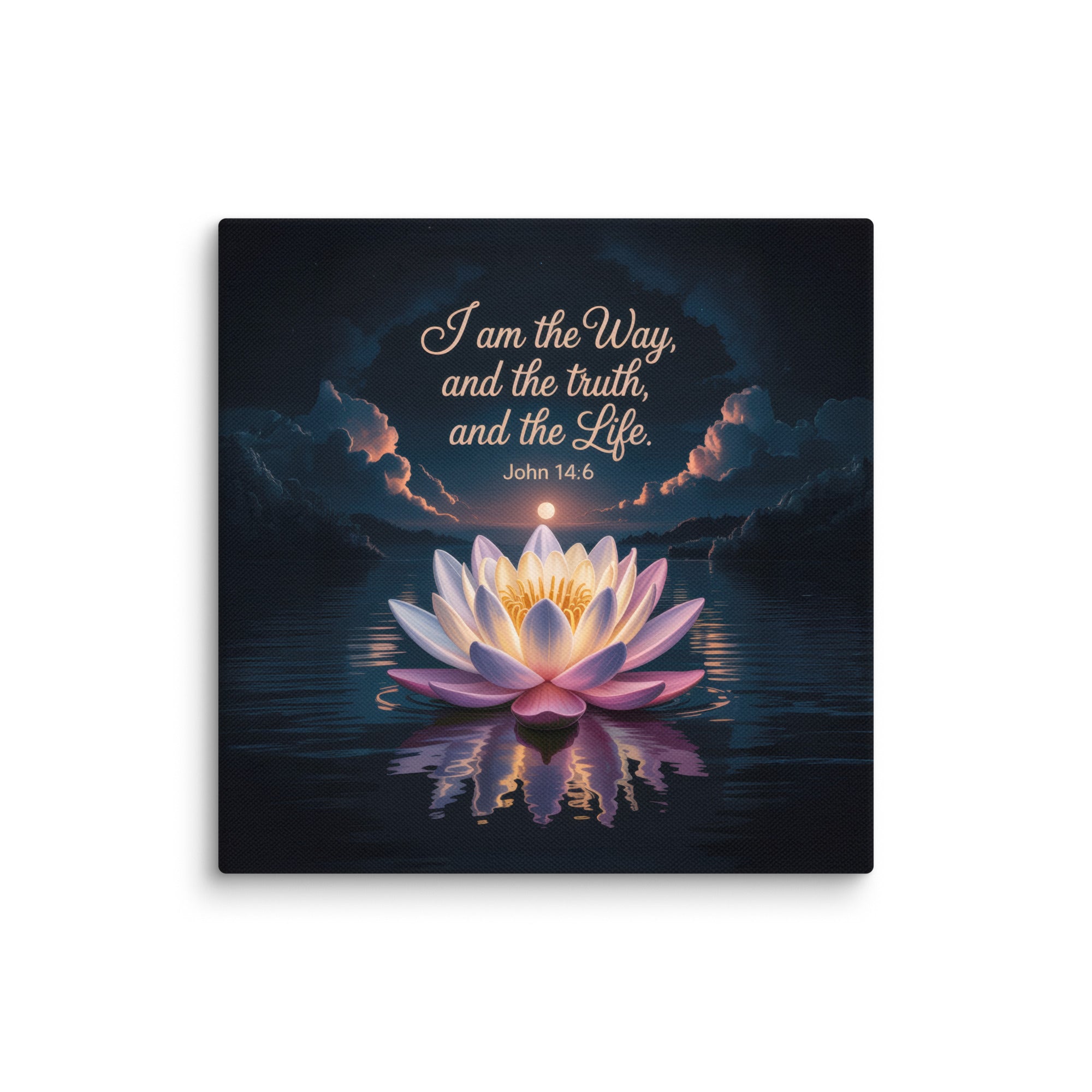 John 14:6 Bible Verse The Way Canvas 14″×14″