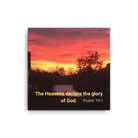 Psalm 19:1 Bible Verse, Sunset Glory Canvas