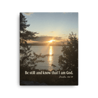 Psalm 46:10 Bible Verse, Sunset Glory Canvas