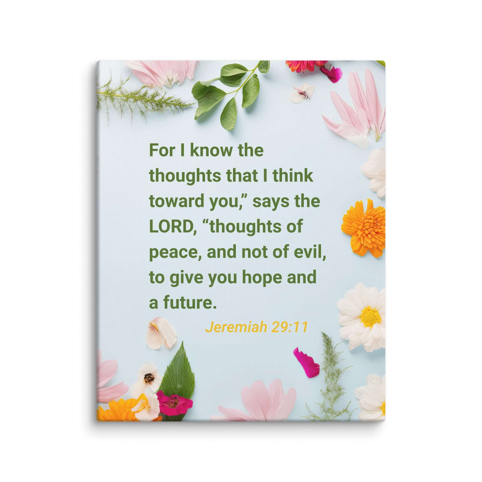 Jer 29:11 - Bible Verse, to give you hope Canvas