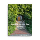 Rev 3:20 Bible Verse, Garden Doorway Canvas