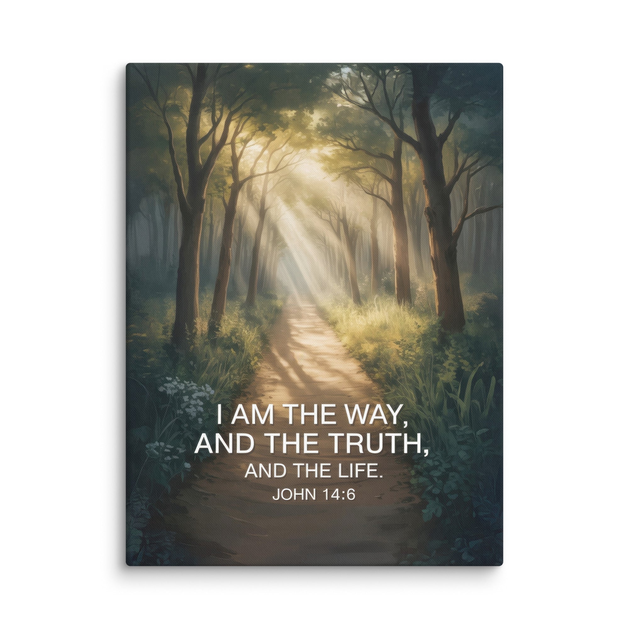 John 14:6 Bible Verse I Am Canvas 18″×24″