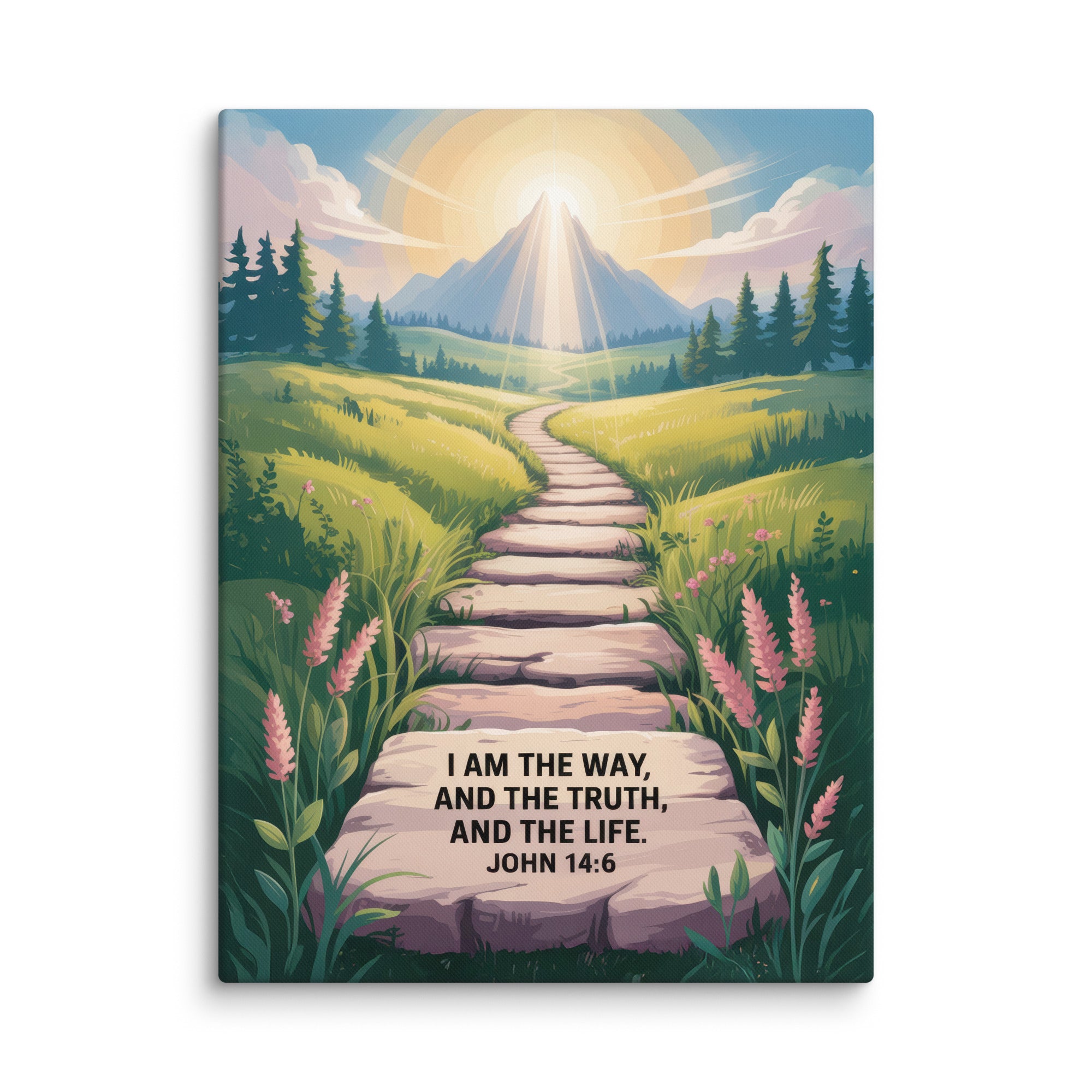 John 14:6 Bible Verse The Truth Canvas 18″×24″