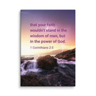 1 Cor 2:5 - Bible Verse, power of God Canvas