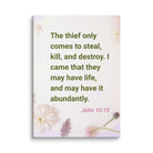 John 10:10 - Bible Verse, Abundant Life Canvas