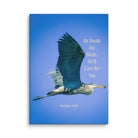 Matt 6:26, Graceful Heron, He'll Care for You Canvas