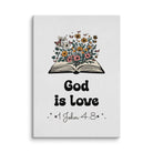 1 John 4:8 - Bible Verse, God is Love Canvas