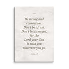 Joshua 1:9 Bible Verse, Be strong Canvas