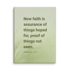 Heb 11:1 - Bible Verse, faith is assurance Canvas