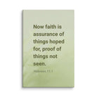 Heb 11:1 - Bible Verse, faith is assurance Canvas