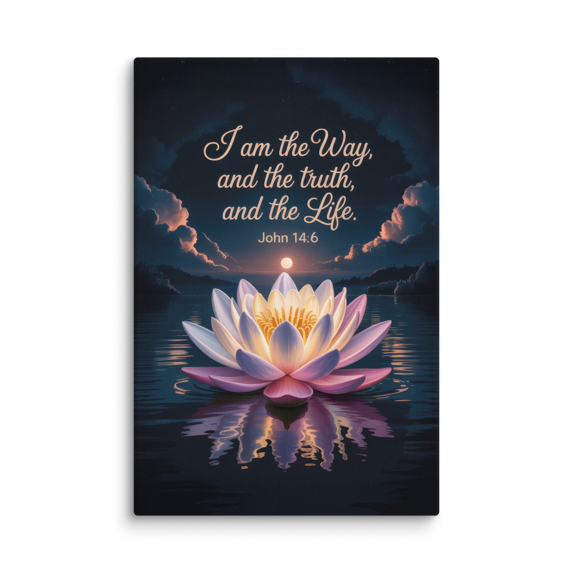John 14:6 Bible Verse The Way Canvas 24″×36″