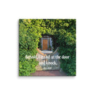 Rev 3:20 Bible Verse, Garden Doorway Canvas