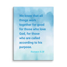 Rom 8:28 - Bible Verse, together for good Canvas