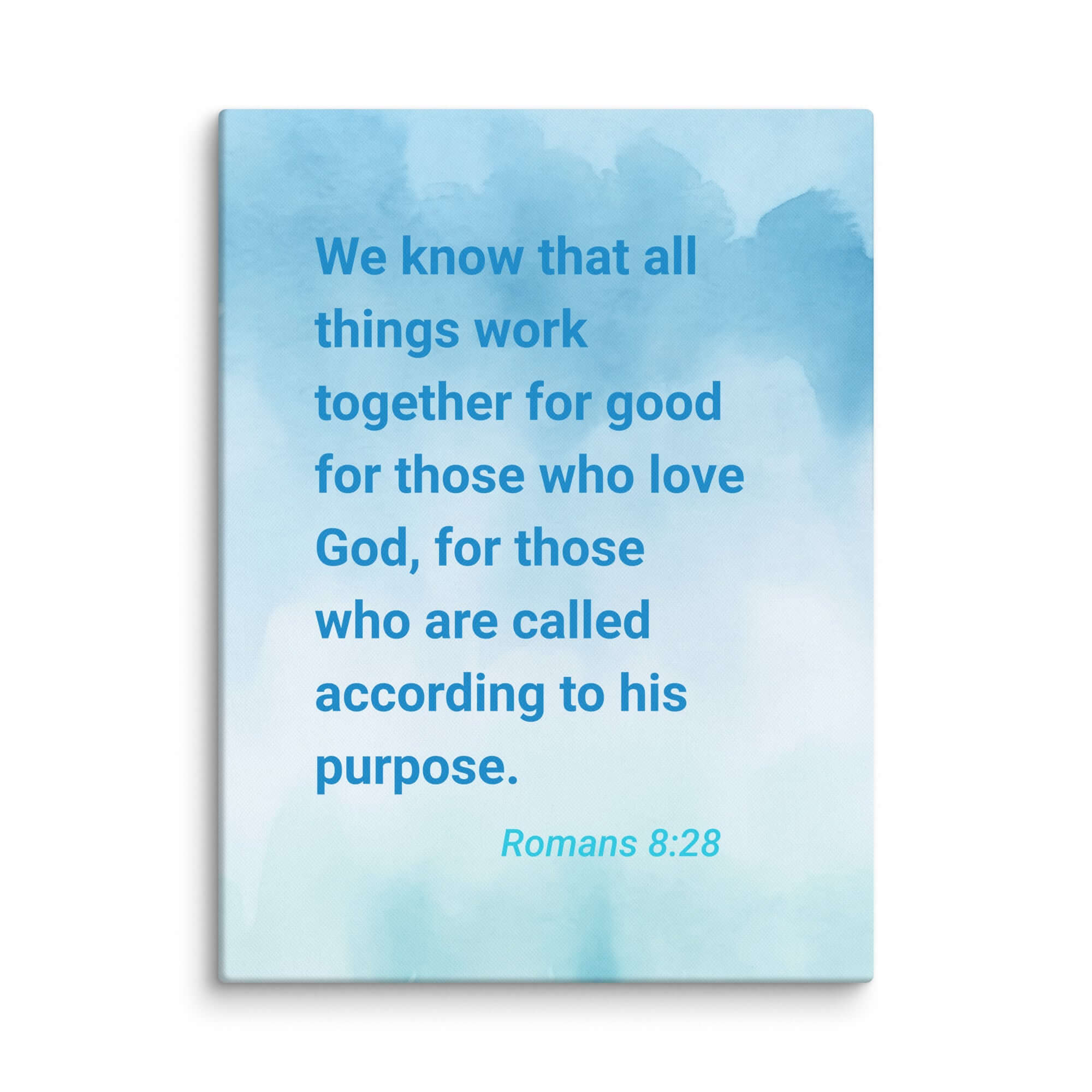 Rom 8:28 - Bible Verse, together for good Canvas