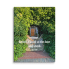 Rev 3:20 Bible Verse, Garden Doorway Canvas