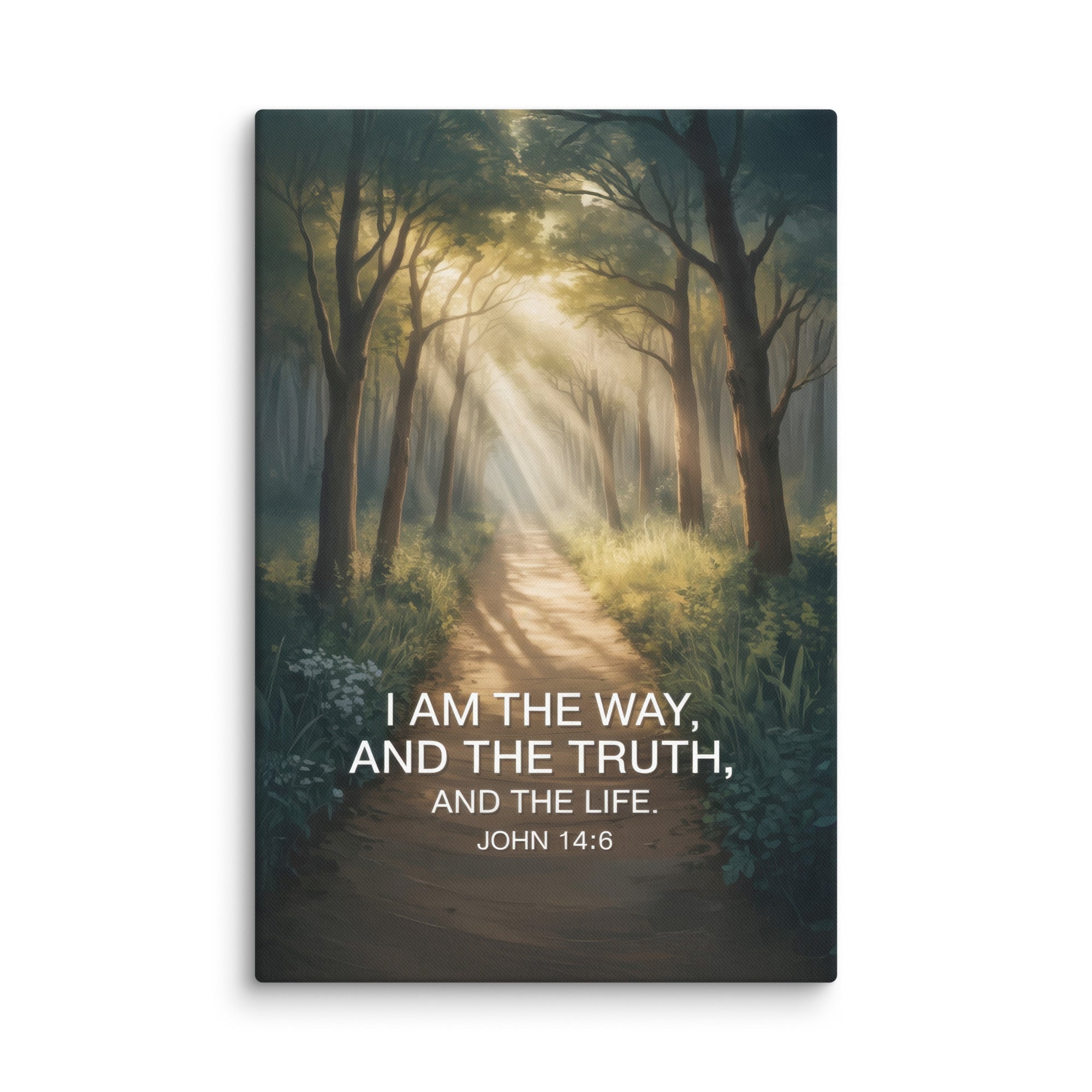 John 14:6 Bible Verse I Am Canvas 32″×48″